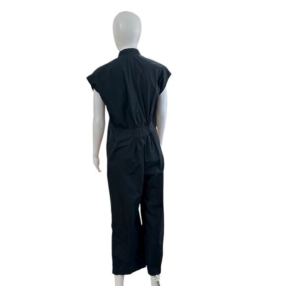 SBJ Austin Laura Jumpsuit Womens Size 2 Button Pockets Lagenlook Collared Blue - Picture 5 of 12